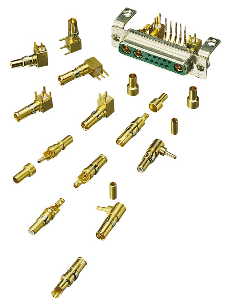 Contact coaxiaux pour connecteurs D SUB