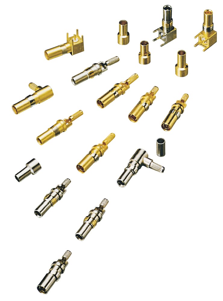 Contacts coaxiaux pour connecteurs DIN-41612